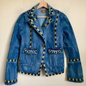 POL Denim Vintage Style Embroidery Jacket